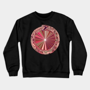 Ouroboros in rose with rays! Crewneck Sweatshirt